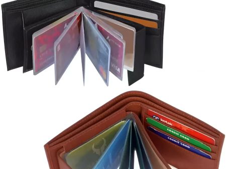 (Pack of 2) Album Wallet Best Valentine gift Artificial Leather Wallets for Men and Women For Sale